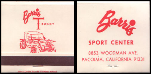 George Barris - T-Buggy Matchbook