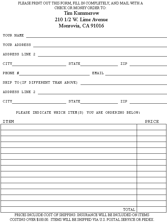 PRINT OUT THIS ORDER FORM
