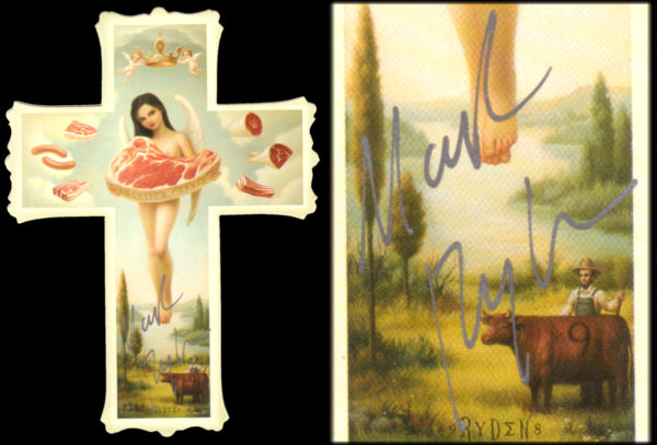 Mark Ryden - Signed Angel of Meat die-cut print - Click For Next Image