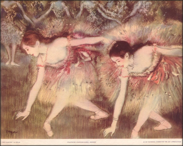 Degas - Two Dancers - Natl Committee For Art Appreciation print 1937