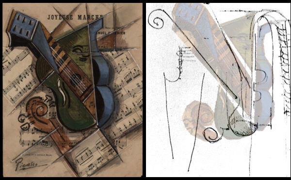 same compositional forms as the Duchamp pencil sketch-Mediocrity-?