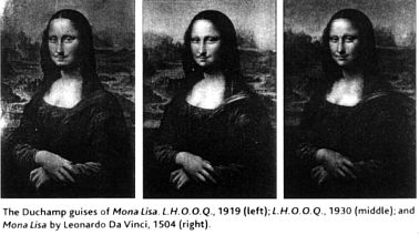 The Duchamp guises of Mona Lisa--CLICK ON IMAGE TO ENLARGE